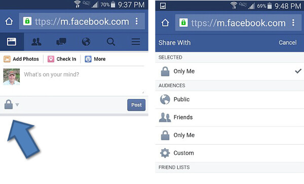 postavke privatnosti za facebook