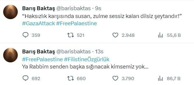 Barış Baktaş Dijeljenje podrške za Palestinu