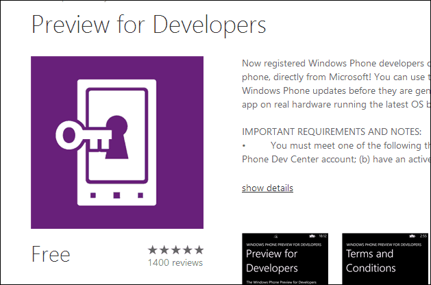 Kako doći do ažuriranja Windows Phone 8.1 ažuriranja s pretpregledom za programere