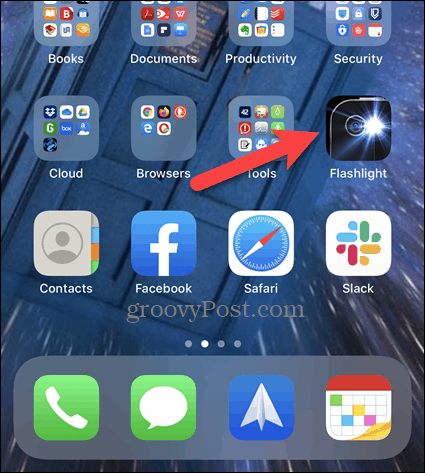 Dugo pritisnite ikonu na početnom zaslonu iPhonea