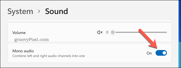 Omogućite mono zvuk u sustavu Windows 11
