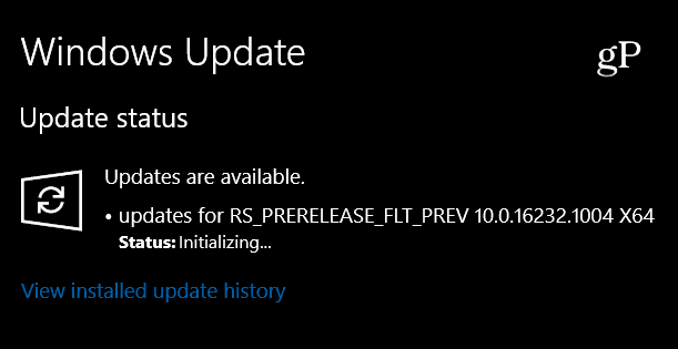 Objavljena verzija sustava Windows 10 Insider Preview 16232.1004, samo malo ažuriranje