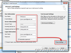 Konfigurirajte Outlook 2007 za GMAIL IMAP račun