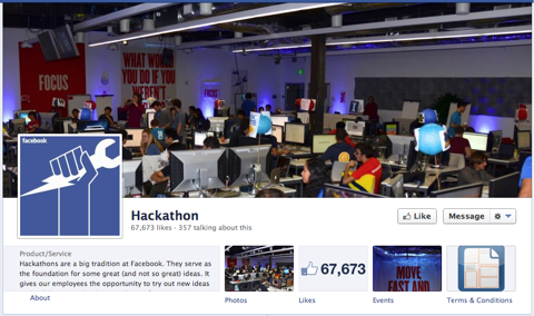 facebook hackathon stranica