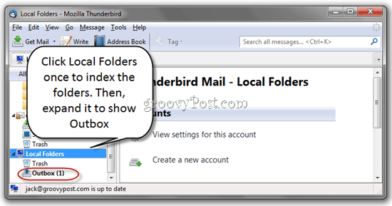 Izbrišite neobjavljene poruke u Thunderbird Outboxu