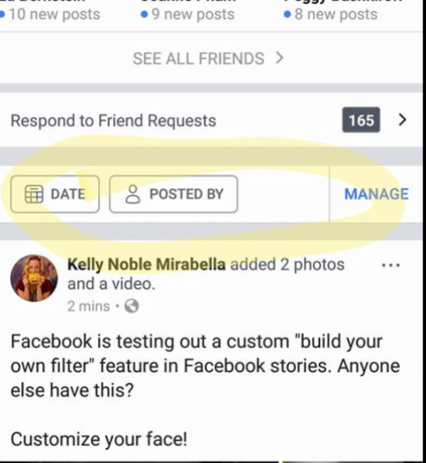 Čini se da Facebook uvodi jednostavan način pretraživanja, filtriranja i upravljanja postovima koje ste stvorili vi, vaši prijatelji ili svi.