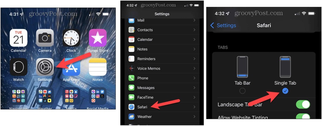 Premjestite Safari traku za pretraživanje u iOS -u 15 na iPhoneu