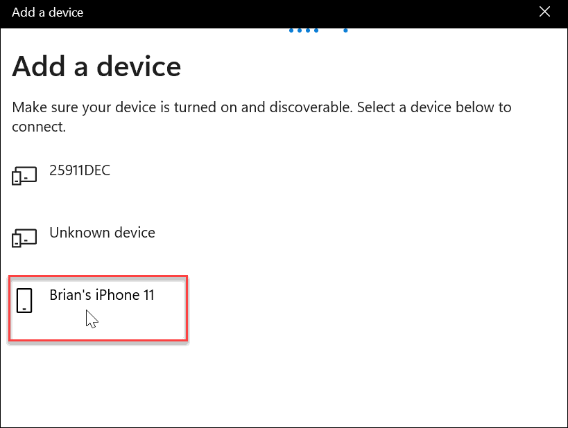 odaberite bluetooth iphone koristite dinamičko zaključavanje na Windows 11