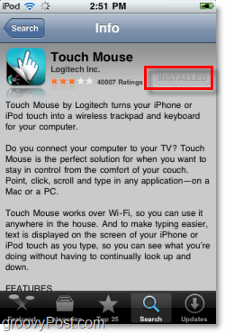 instalirati logitech touch miš na iphone