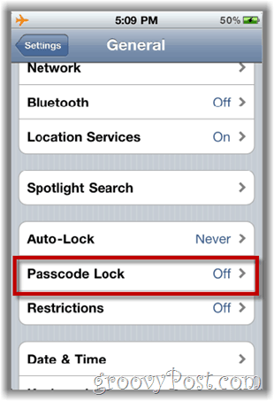 iphone - kliknite zaključavanje lozinke