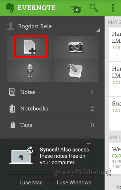 Evernote rukopis novi