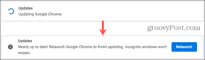 Ažuriranje i ponovno pokretanje Google Chromea