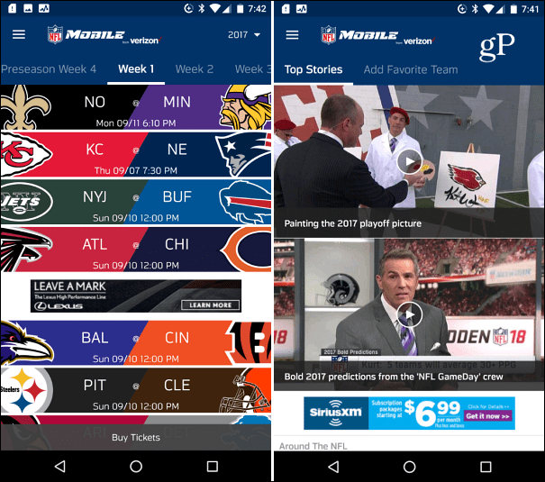 NFL-mobilne android