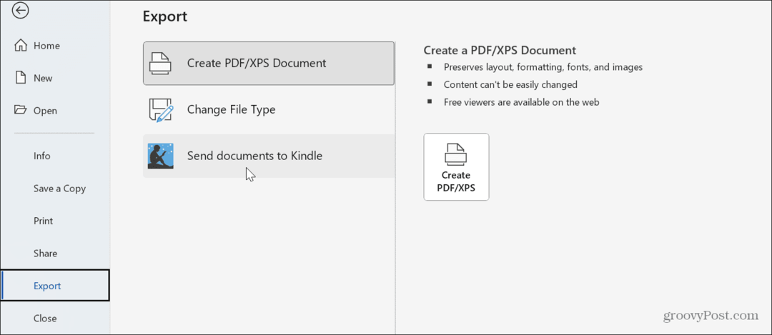 Kako poslati Word dokumente na Kindle iz Windows 11