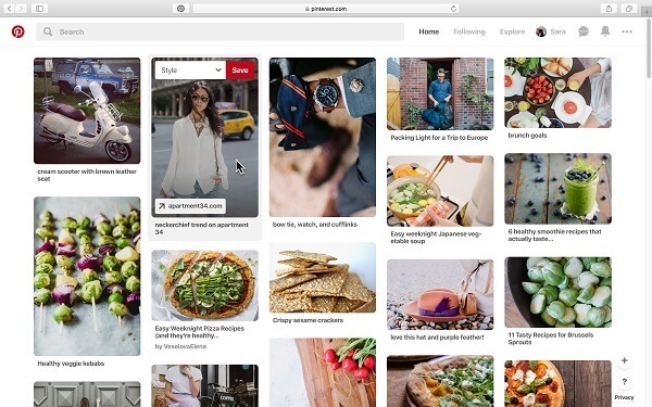Pinterest je predstavio ažuriranje koje omogućuje spremanje pribadača na ploču s weba s radne površine samo jednim klikom, umjesto da morate kliknuti gumb Spremi i odabrati ploču.