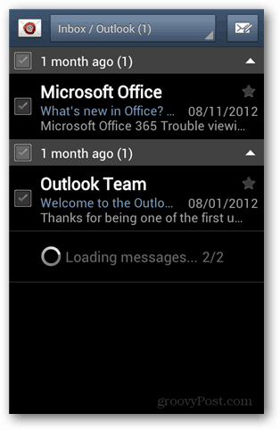 Outlook račun android