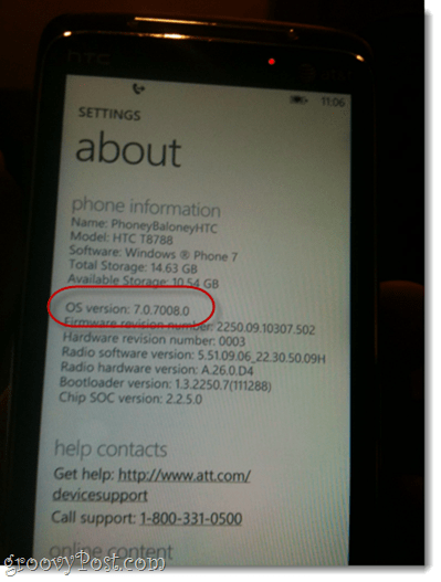 kopirati i zalijepiti s Windows Phone 7 7.0.7390.0