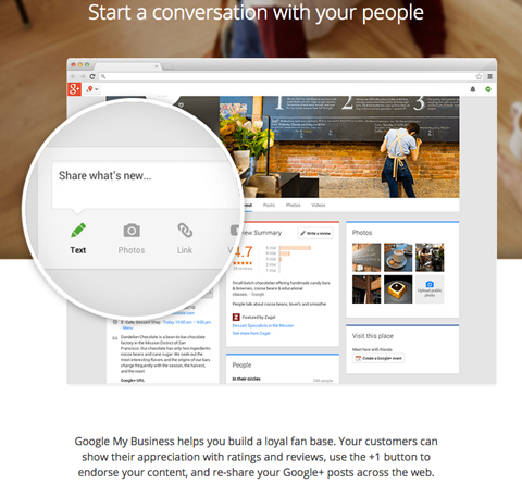 Značajke proizvoda Google+ poslovne stranice