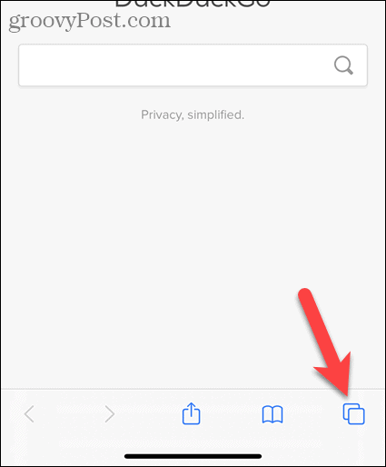 Dodirnite gumb kartice u Safariju na iOS-u