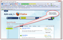 Filtrirajte rezultate pretraživanja dodataka za Firefox
