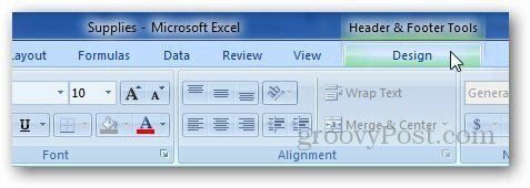 Podnožje zaglavlja Excela 4