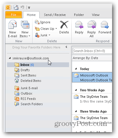 Outlook.com Outlook Hotmail Connector - račun je omogućen u programu Outlook