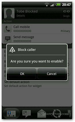 HTC Android omogućuje blok kontakata