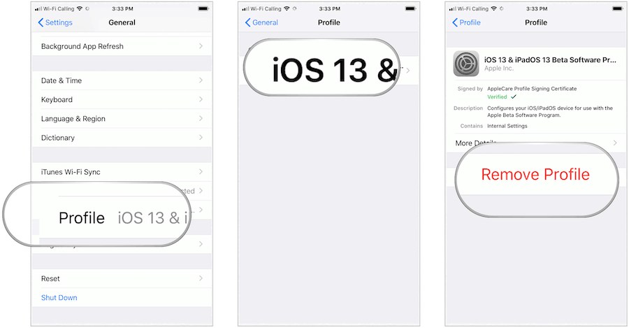 Udaljeni iOS 13 profil