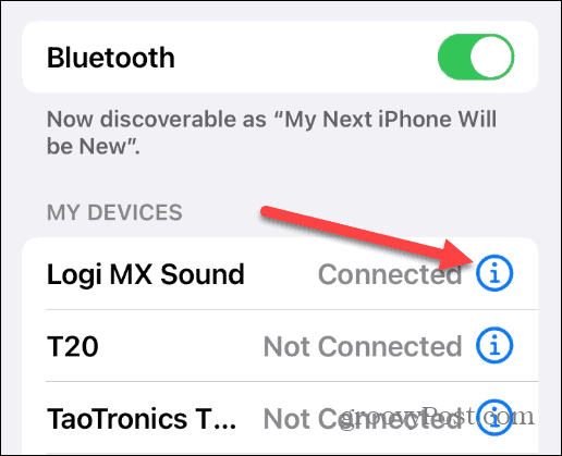 promijeniti naziv bluetooth-a na iPhoneu