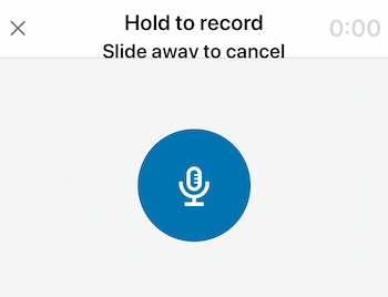ikona mikrofona za snimanje LinkedIn audio poruke