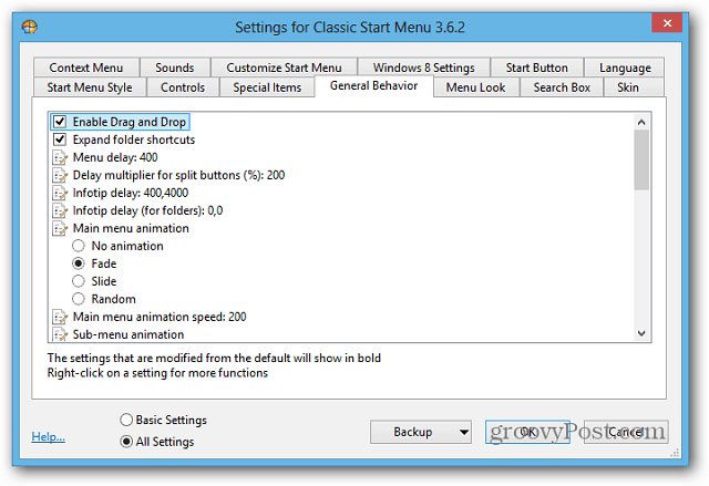 Povratak na izbornik Start u sustavu Windows 8 pomoću programa Classic Shell