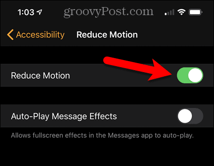 Omogući smanjivanje pokreta na iPhoneu