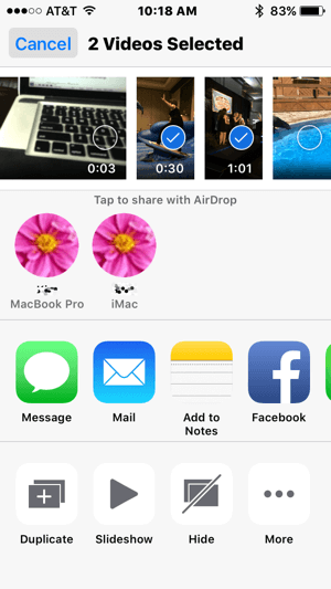 AirDrop olakšava prijenos videozapisa s vašeg iPhonea na vaš Mac.