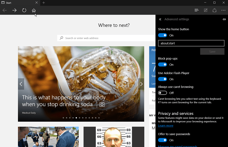 Windows 10: Nove značajke u programu Microsoft Edge