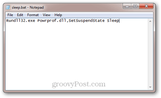 skripta automatskog spavanja za Windows 7