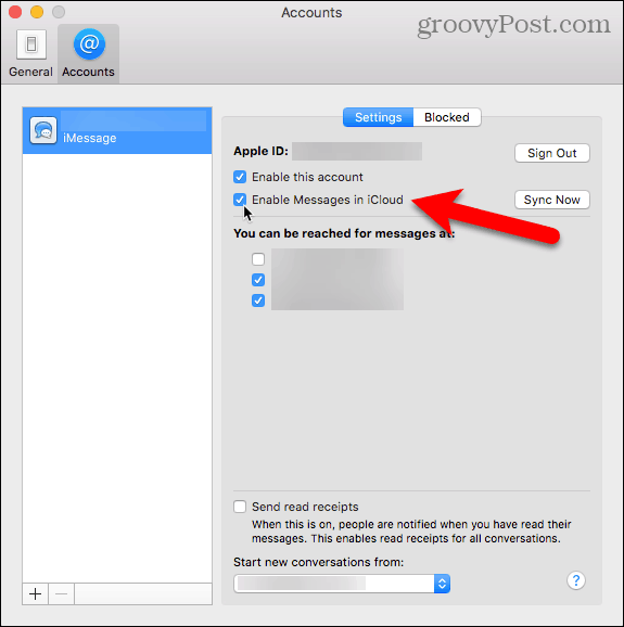 Omogućite poruke u iCloudu na Mac računalu
