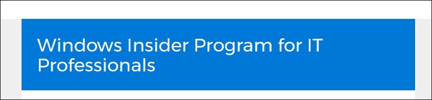 Microsoft predstavlja Windows Insider program za IT stručnjake
