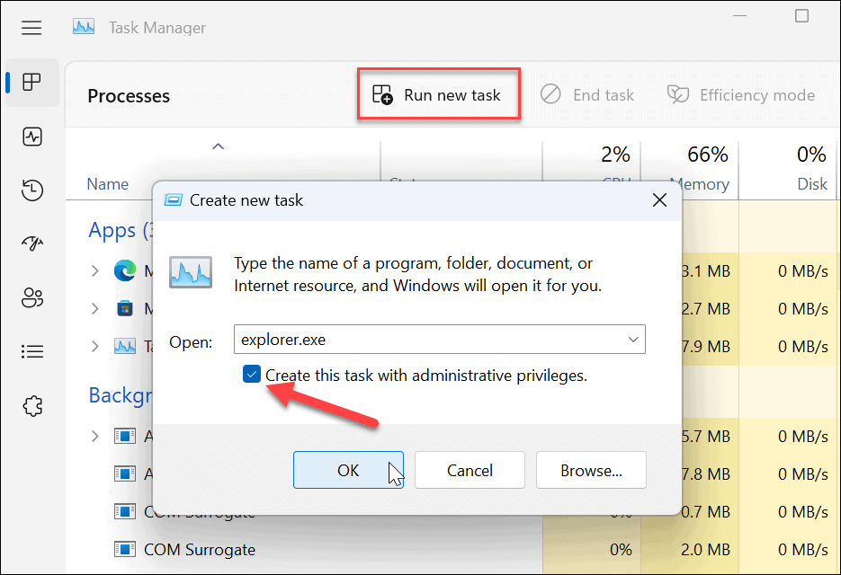 pokrenite Windows 11 File Explorer kao administrator