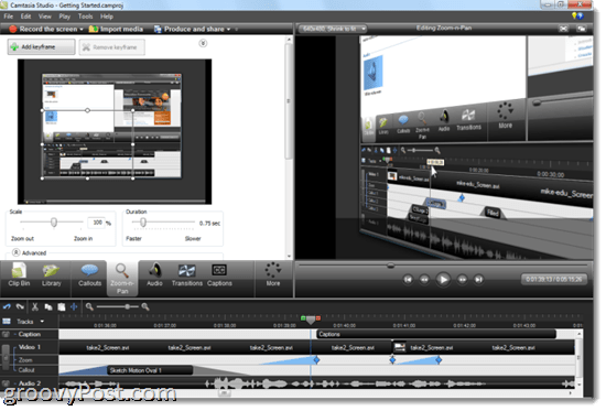 Camtasia 7.1 pregled: zumiranje n pan