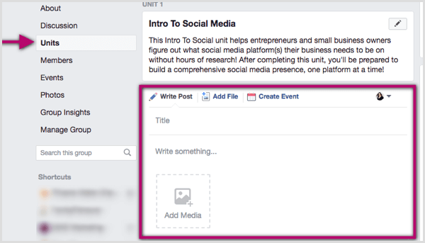 Kako koristiti jedinice Facebook grupe za organiziranje vašeg sadržaja: Ispitivač društvenih medija