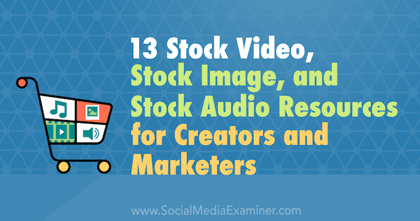 13 Izvorni videozapisi, slikovne i zalihe audio resursa za kreatore i marketingu, Valerie Morris, ispitivač društvenih medija.