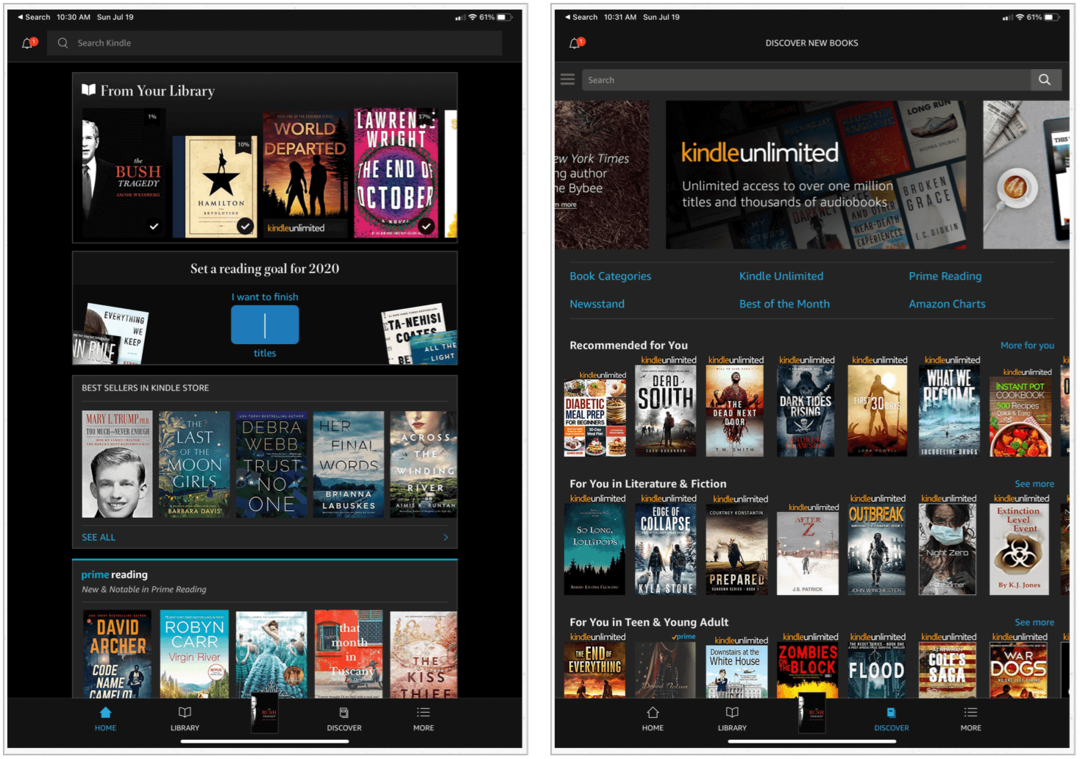 Amazon Kindle na iPadu