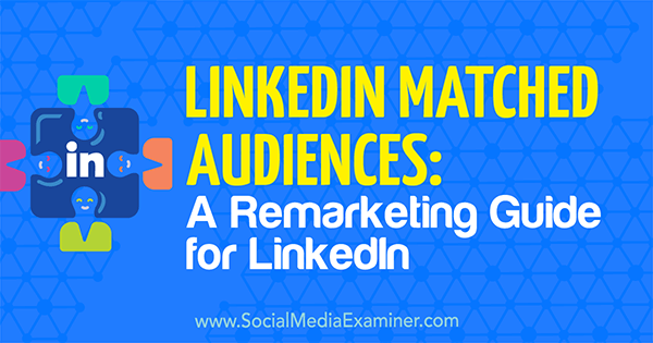 Publika koja se podudara s LinkedIn-om: Vodič za ponovni marketing za LinkedIn, Alexandra Rynne, ispitivačica društvenih medija.