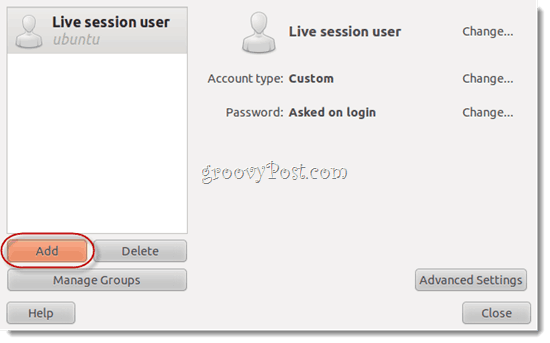 korisnik sesije uživo ubuntu