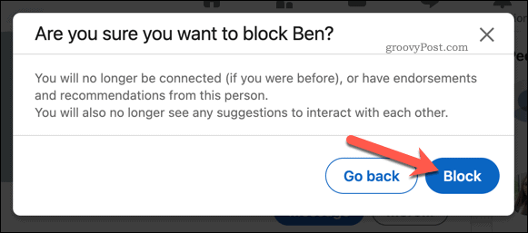 Potvrđivanje blokade na LinkedInu
