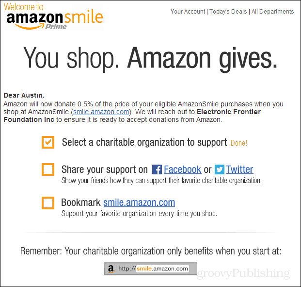 Amazon potvrda e-pošte potvrda