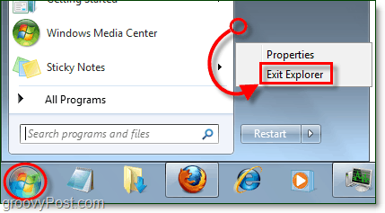 kako uredno zatvoriti Explorer u sustavu Windows 7