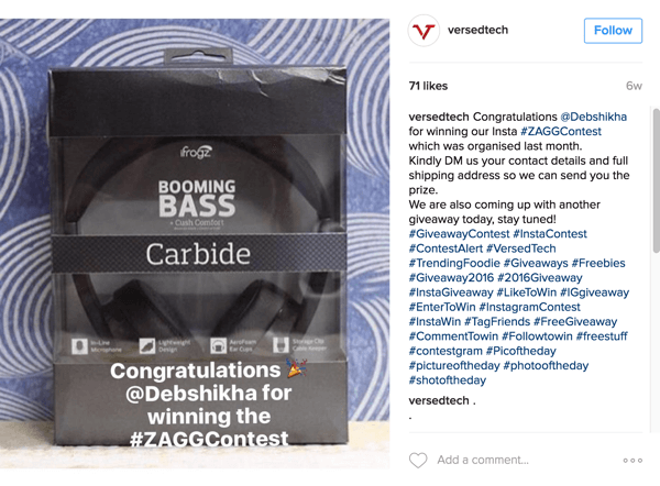 Obavezno objavite pobjednika svog Instagram natječaja za selfie.
