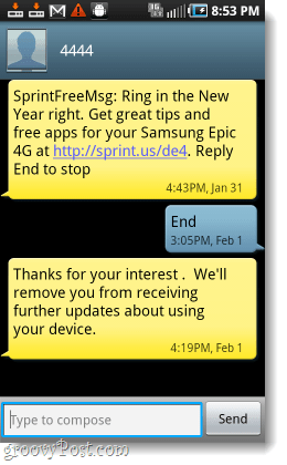 nova SMS poruka ui za epic 4g samsung froyo
