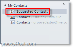 Predloženi kontakti u programu Outlook 2010